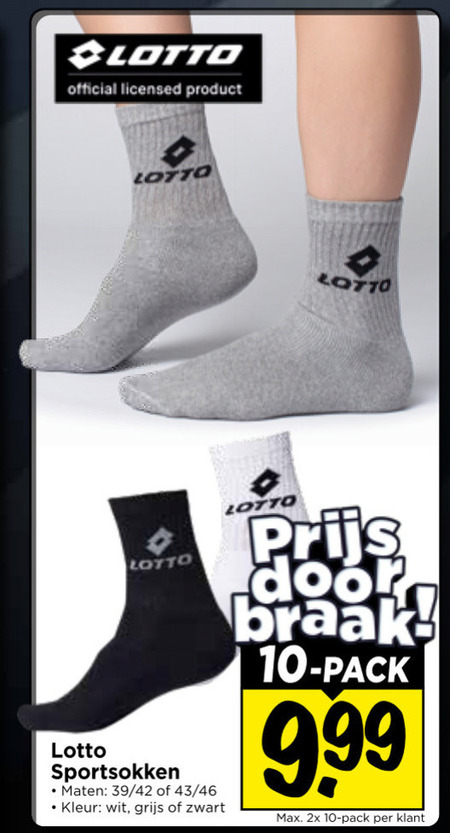 Lotto   sportsokken folder aanbieding bij  Vomar - details