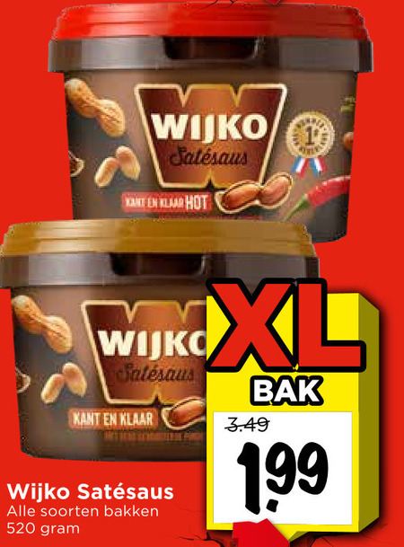 Wijko   satesaus folder aanbieding bij  Vomar - details