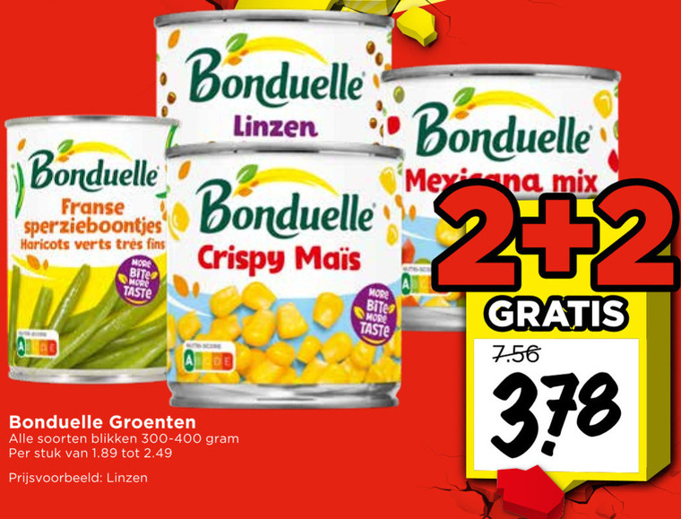 Bonduelle   groenteconserven folder aanbieding bij  Vomar - details