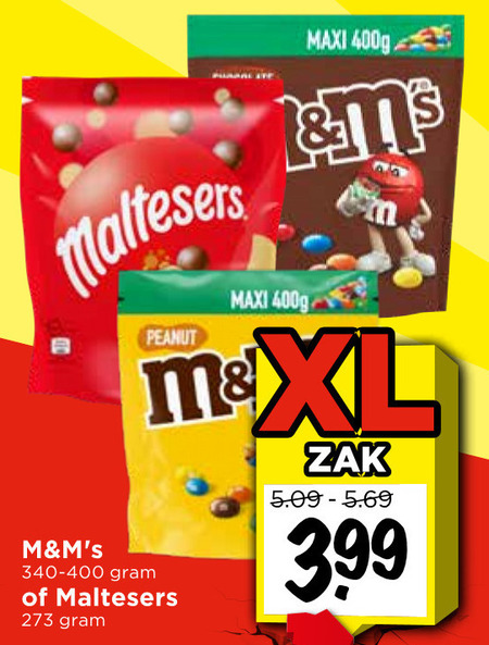 Maltesers   chocolade, chocoladepindas folder aanbieding bij  Vomar - details