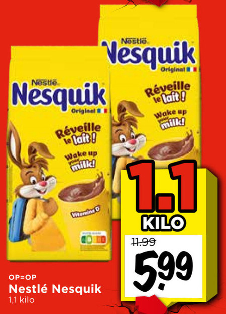 Nesquik   chocolademelk folder aanbieding bij  Vomar - details