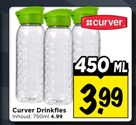 Curver   drinkfles folder aanbieding bij  Vomar - details