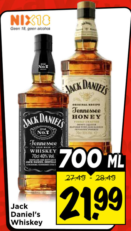 Jack Daniels   whisky folder aanbieding bij  Vomar - details