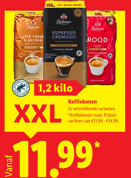 Bellarom   koffiebonen folder aanbieding bij  Lidl - details