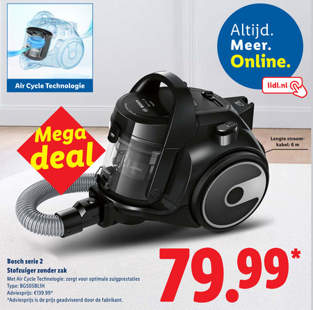 Bosch   stofzuiger folder aanbieding bij  Lidl - details