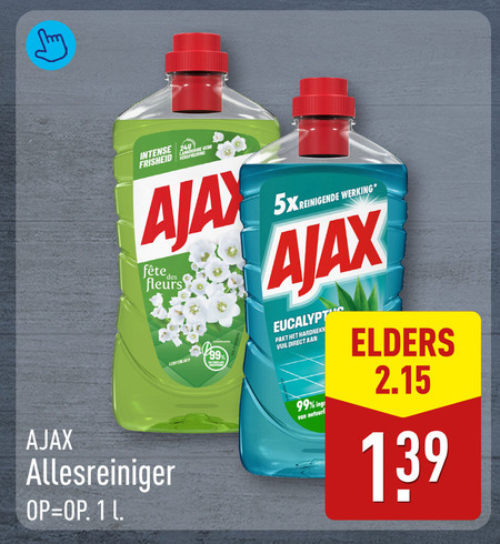 Ajax   allesreiniger folder aanbieding bij  Aldi - details