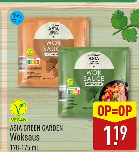 Asia Green Garden   woksaus folder aanbieding bij  Aldi - details