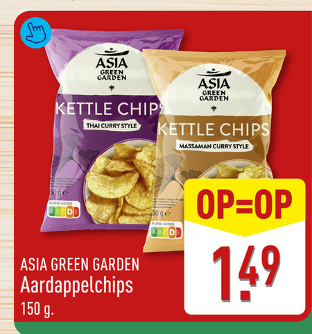 Asia Green Garden   chips folder aanbieding bij  Aldi - details