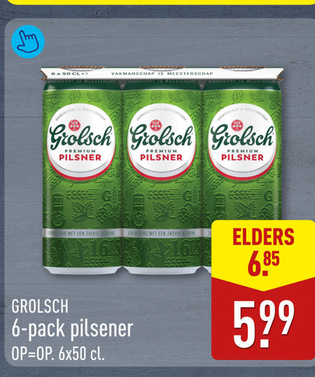Grolsch   blikje bier folder aanbieding bij  Aldi - details