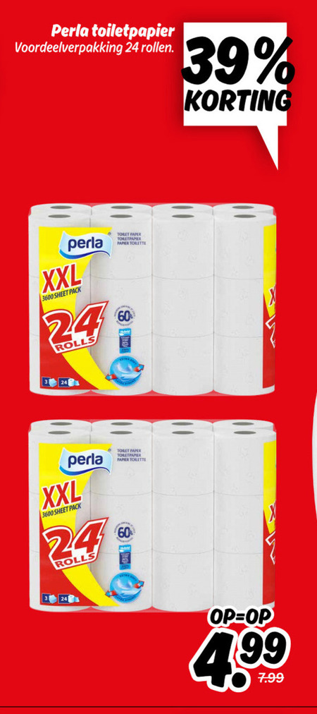 Perla   toiletpapier folder aanbieding bij  Dekamarkt - details
