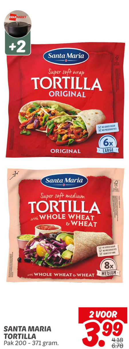 Santa Maria   tortilla folder aanbieding bij  Dekamarkt - details