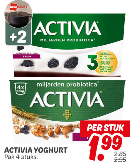 Danone Activia   vruchtenyoghurt folder aanbieding bij  Dekamarkt - details