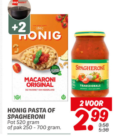 Spagheroni   pasta, pastasaus folder aanbieding bij  Dekamarkt - details