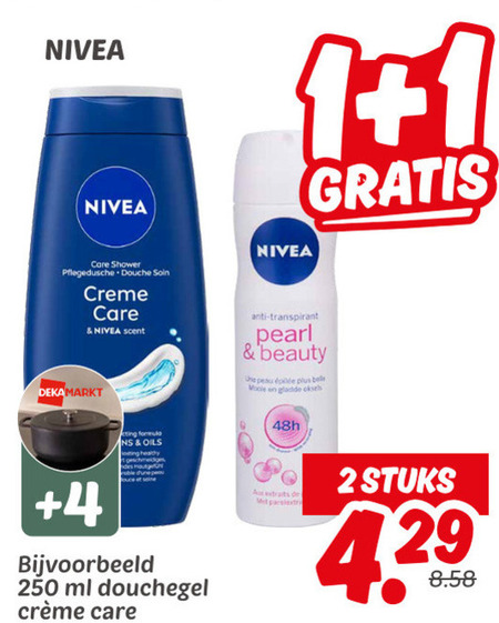Nivea   deodorant, douchegel folder aanbieding bij  Dekamarkt - details