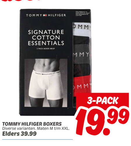 Tommy Hilfiger   heren boxershort folder aanbieding bij  Dekamarkt - details