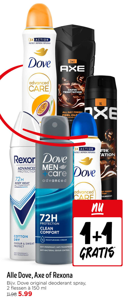 Rexona   deodorant, douchegel folder aanbieding bij  Jumbo - details