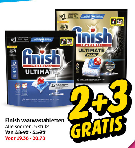 Finish   vaatwasmiddel folder aanbieding bij  Hoogvliet - details