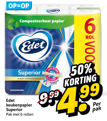 Edet   keukenpapier folder aanbieding bij  Hoogvliet - details