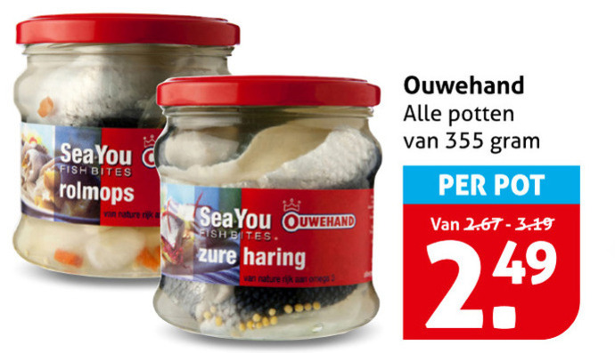 Ouwehand   rolmops, haring folder aanbieding bij  Hoogvliet - details