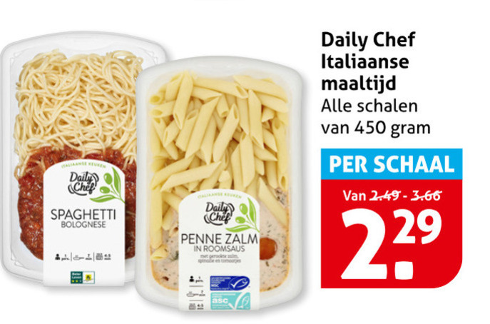 Daily Chef   italiaanse maaltijd folder aanbieding bij  Hoogvliet - details