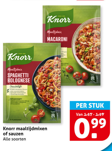 Knorr   maaltijdmix folder aanbieding bij  Hoogvliet - details