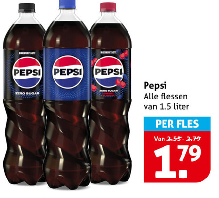 Pepsi   cola folder aanbieding bij  Hoogvliet - details