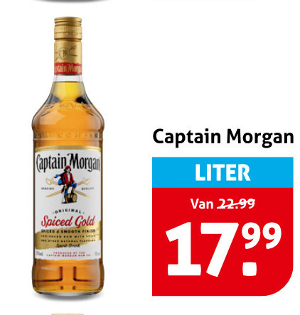 Captain Morgan   rum folder aanbieding bij  Hoogvliet - details
