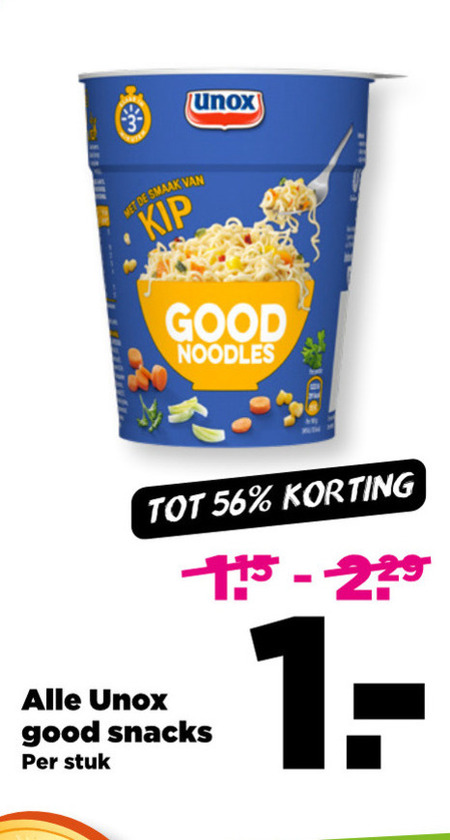 Unox   noodles folder aanbieding bij  Plus - details