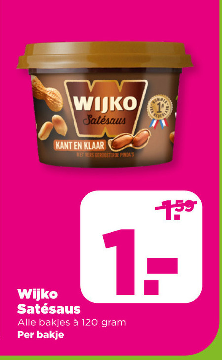 Wijko   satesaus folder aanbieding bij  Plus - details