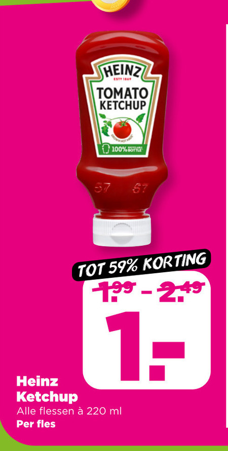 Heinz   tomatenketchup folder aanbieding bij  Plus - details