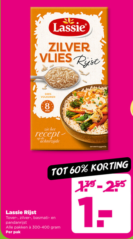 Lassie   rijst folder aanbieding bij  Plus - details