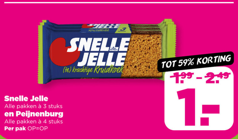 Snelle Jelle   ontbijtkoekreep folder aanbieding bij  Plus - details