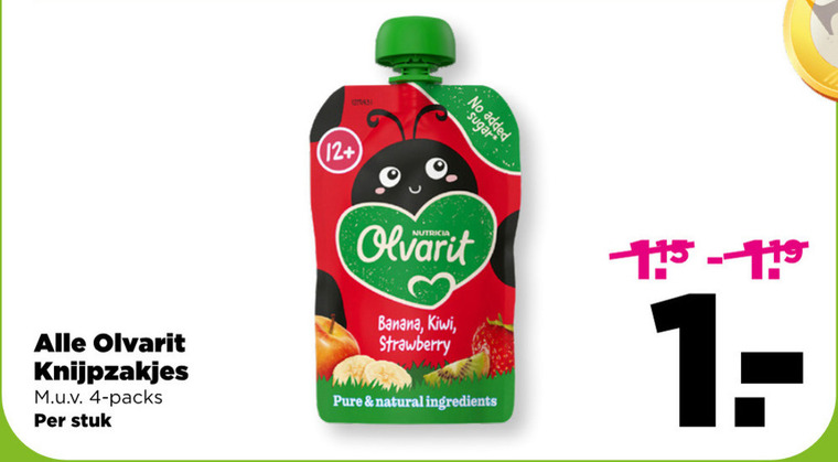 Olvarit   babyvoeding folder aanbieding bij  Plus - details