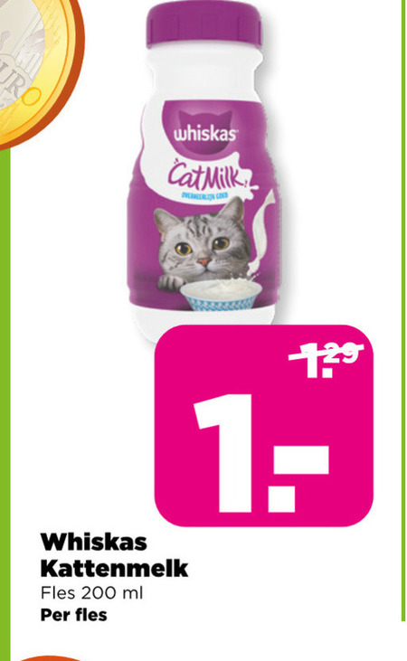 Whiskas   kattenmelk folder aanbieding bij  Plus - details