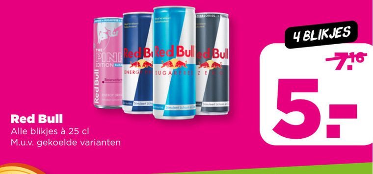 Red Bull   energiedrank folder aanbieding bij  Plus - details
