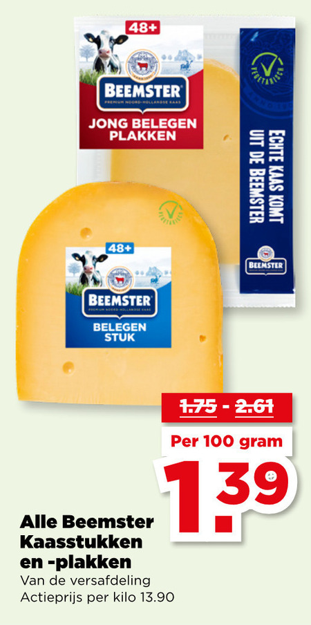 Beemster   kaasplakken, kaas folder aanbieding bij  Plus - details