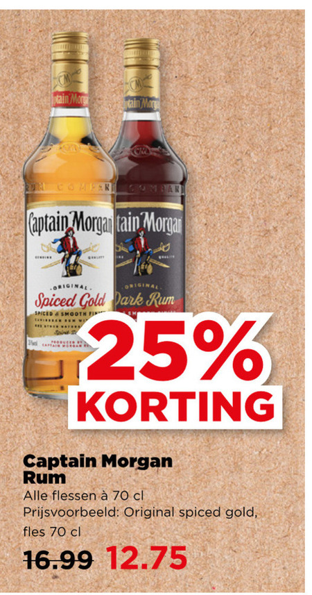 Captain Morgan   rum folder aanbieding bij  Plus - details