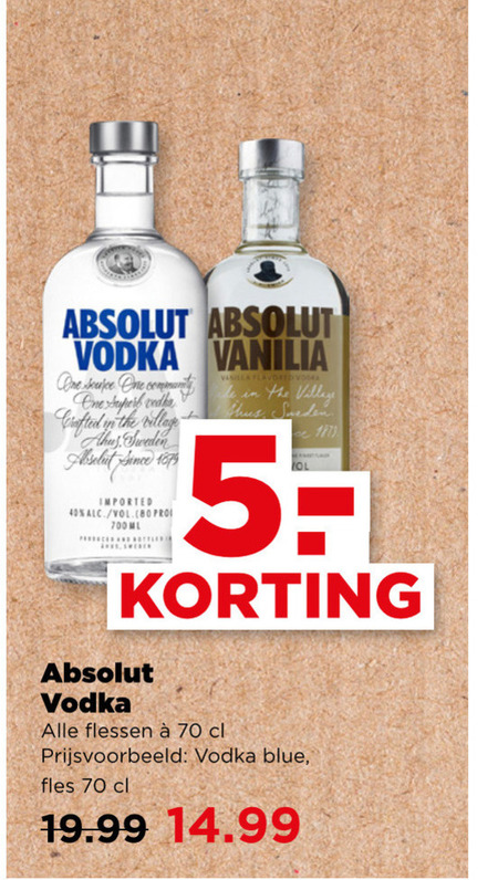 Absolut   wodka folder aanbieding bij  Plus - details