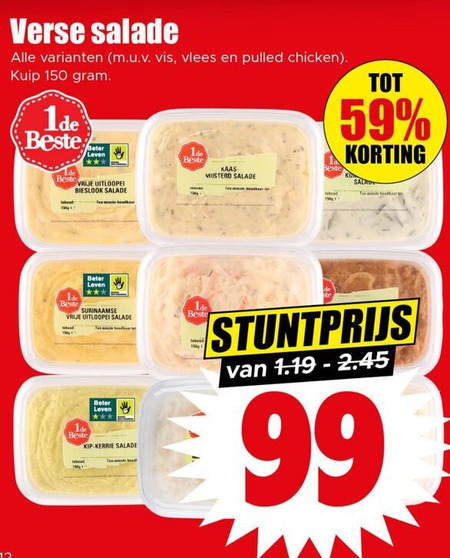 1 De Beste   salade folder aanbieding bij  Dirk - details