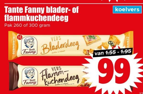 Tante Fanny   bladerdeeg folder aanbieding bij  Dirk - details