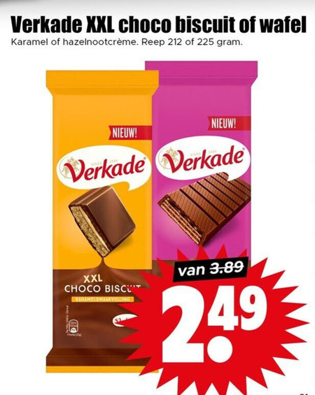 Verkade   biscuits folder aanbieding bij  Dirk - details