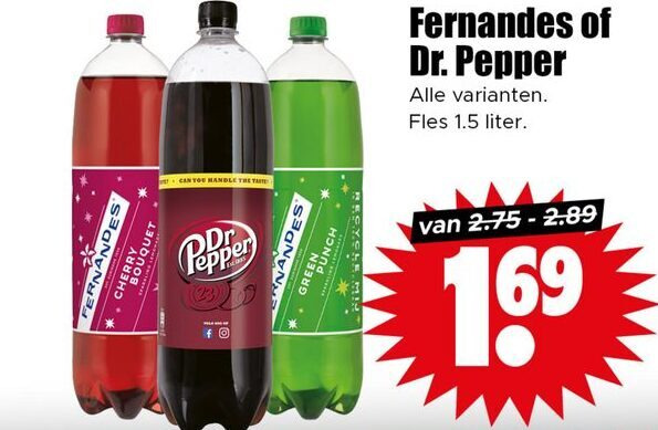 Fernandes   cola, frisdrank folder aanbieding bij  Dirk - details