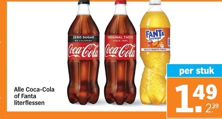 Fanta   cola, frisdrank folder aanbieding bij  Albert&nbsp;Heijn - details