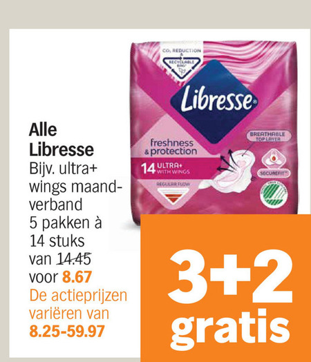 Libresse   inlegkruisjes, maandverband folder aanbieding bij  Albert&nbsp;Heijn - details
