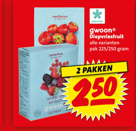 Gwoon   diepvriesfruit folder aanbieding bij  Boni - details