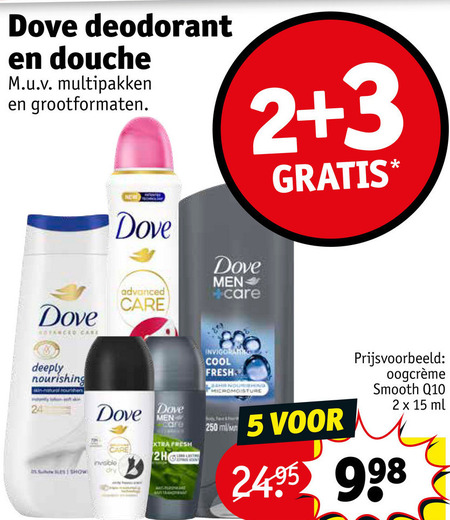 Dove   deodorant, douchegel folder aanbieding bij  Kruidvat - details