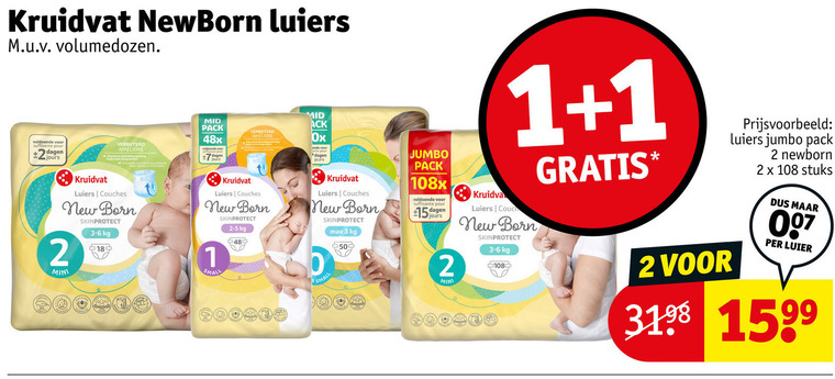 Kruidvat Huismerk   luiers folder aanbieding bij  Kruidvat - details