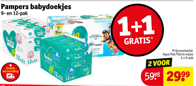 Pampers   billendoekjes folder aanbieding bij  Kruidvat - details