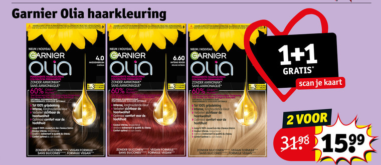 Garnier Olia   haarkleuring folder aanbieding bij  Kruidvat - details