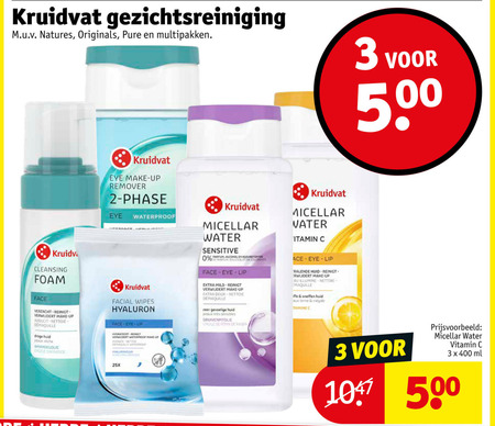 Kruidvat Huismerk   gezichtsreiniging folder aanbieding bij  Kruidvat - details